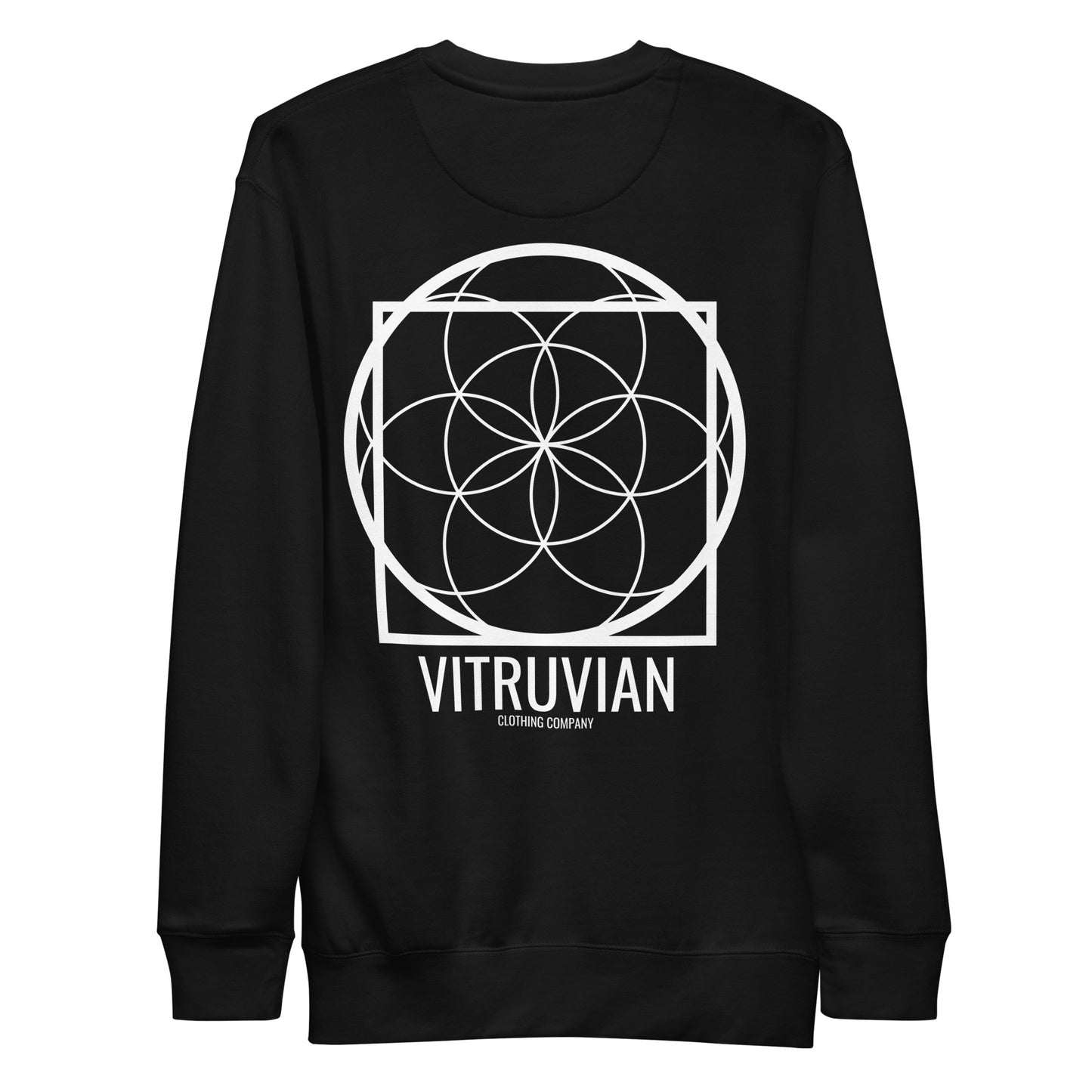 WHITE ON BLACK LOGO SWEATSHIRT