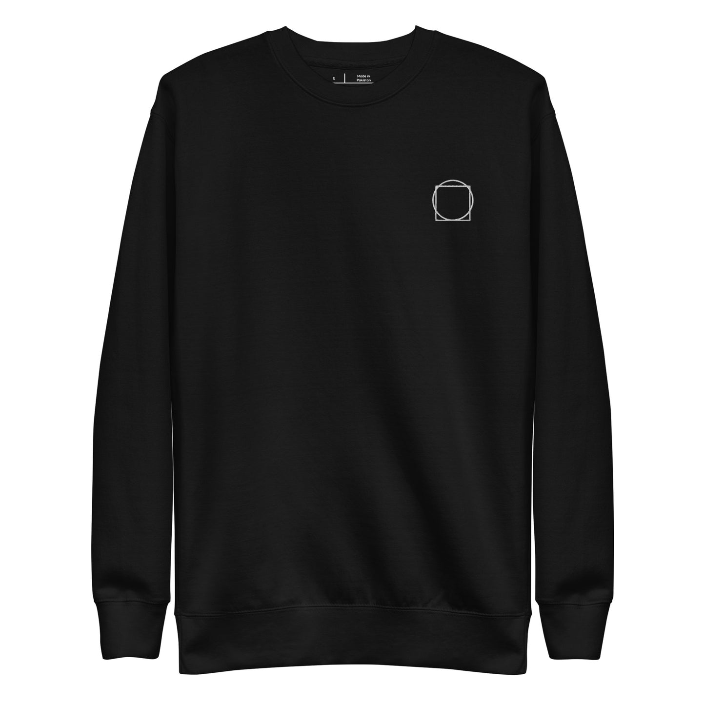 WHITE ON BLACK LOGO SWEATSHIRT