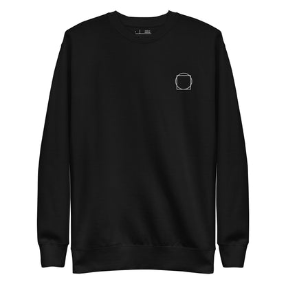 WHITE ON BLACK LOGO SWEATSHIRT